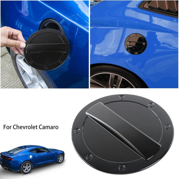 ABS Fuel Gas Door Cover Guard Fuel Tank Cap for Chevrolet Camaro 2017+ Car Accessories, Black
