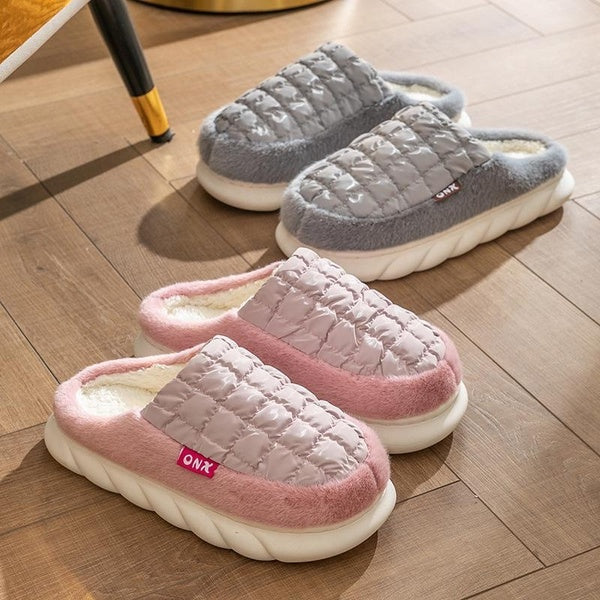 New Winter Women's Cute Cotton Slippers Thick-soled Household Men and Women Warm Indoor Non-slip Slippers
