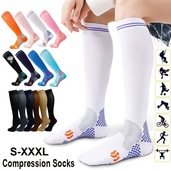 Compression Socks for Men Women Running Socks Athletic Nursing Stocking for Running, Flight, Travel, Nurses, Edema