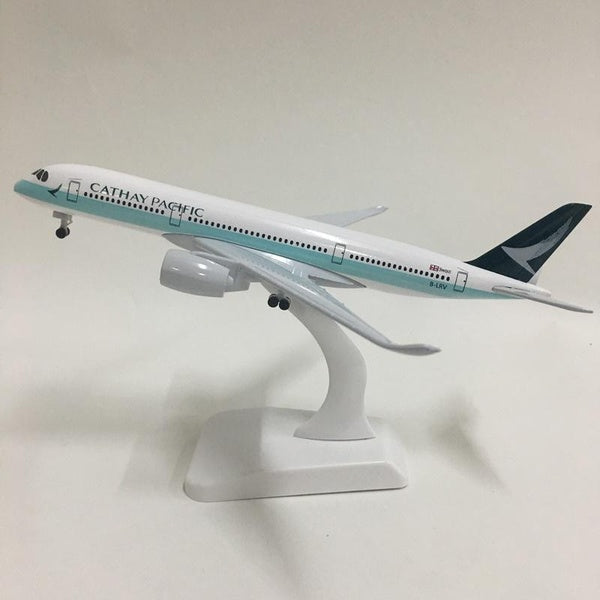 1: 350 Scale 20cm Aircraft Model Alloy Plane Diecast Airplane Airbus A350 Hong Kong Cathay Pacific Airways for Gift Collection Home Office Decoration