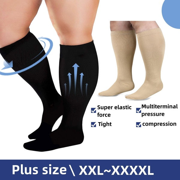 Plus size women compression socks High elastic calf socks sports Fitness compression socks XXL-XXXXL