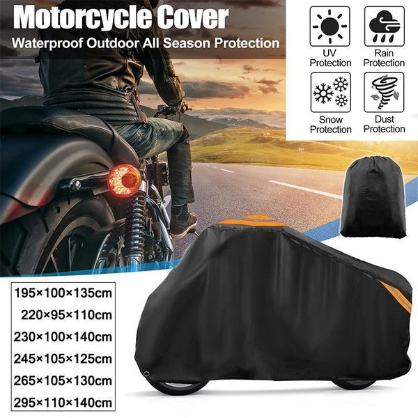X AUTOHAUX Universal Motorcycle Cover Motorbike Hood Waterproof Rain UV Protector Outdoor Dustproof Sun Protection Scooter Cover All Season 76.77"-86