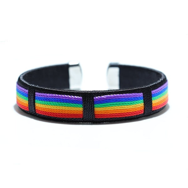Mode arc-en-ciel chaîne Bracelet & Bracelet charmes Lgbt manchette ouverte Braclet pour hommes femmes Gay Pride brassard bijoux Pulseira