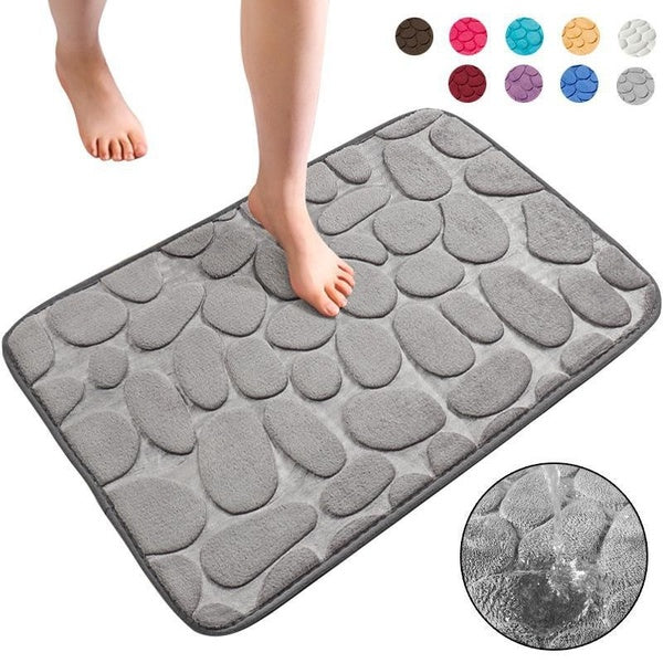 Bath Mats for Bathroom Non Slip Carpets Bathtub Floor Mat Memory Foam Bathroom Rugs Absorption Washable Shower Room Doormat