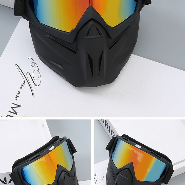 Off road motorcycle goggles skiing cycling glasses bike helmet mask goggles Riding UV Motorbike Glasses with Dustproof Mask