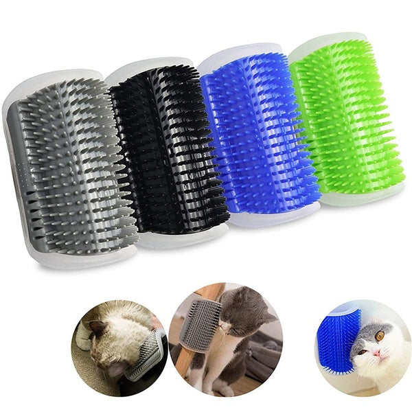 Pet Brush Comb Play Cat Toy Cat Corner Self Groomer Massage Comb with Catnip Cat Face Scratcher for Kitten Puppy Cat Accessories