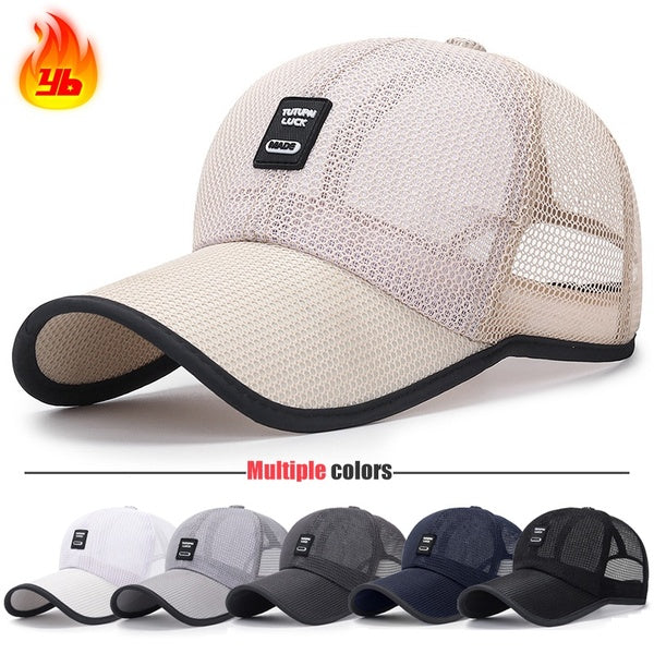 6 Colors New Fashion Baseball Cap Outdoor Sport Casual Snapback Hats For Men and Women Summer Grid Sunscreen Design