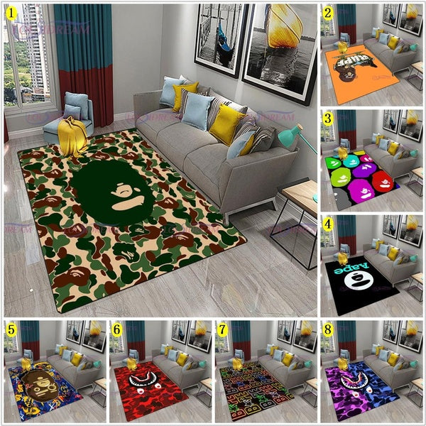 3D Tide Fashion Printed Rug with Personalized Design Carpets for Living Room Bedroom Washroom Floor Mat Home Decor Rug