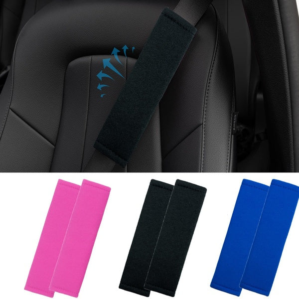 2pcs Seat Belt Covers Shoulder Pad Seat Belt Cushion Protector For Adults Youth Kids Interior Car Accessories Black Blue Pink