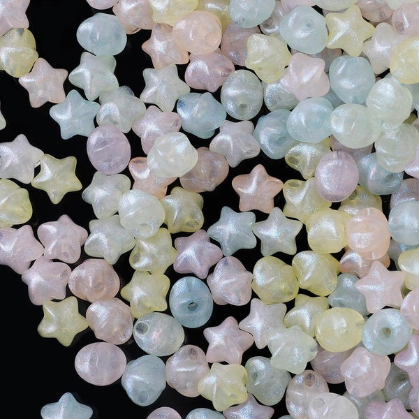 30pcs 11mm Acrylic Spacer Beads Star Shape Beads For Jewelry Making DIY Charms Bracelets Accessories