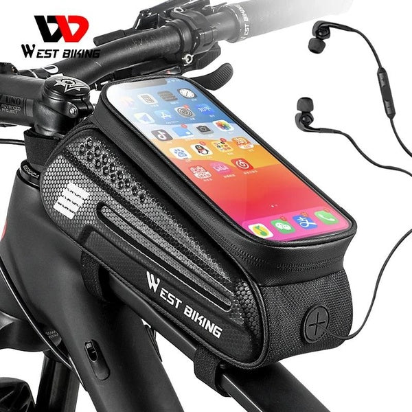 WEST VÉLO étanche sac de vélo cadre avant Tube sac écran tactile support pour téléphone portable étui vélo sac vtt route vélo accessoires