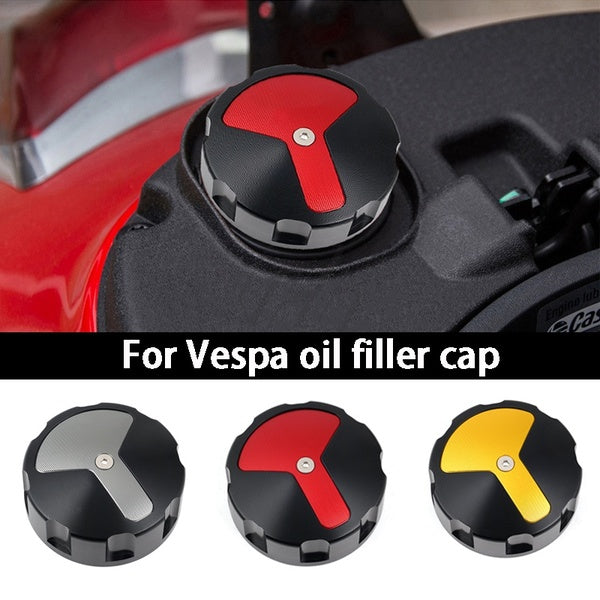 Fit For Vespa GTS 300 GTV 300 250 Sprint PX LX Primavera 150 50 250 300 300ie CNC Motorcycle Oil Filler Cap Gas Fuel Tank Cap Cover