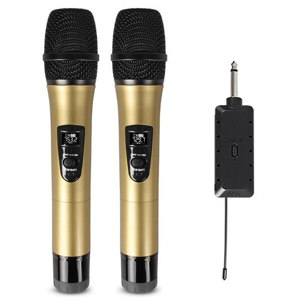 Wireless Microphone Set UHF Professional Handheld Mic Micphone Micro Phone for Karaoke Party Home Meeting Church School Show