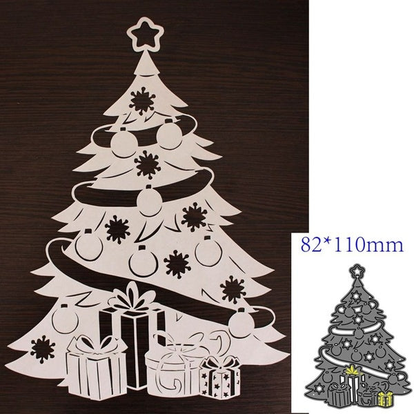 Christmas Tree Metal Cutting Dies Scrapbooking Stencil for Album Paper DIY Gift Card Decoration Embossing Dies New