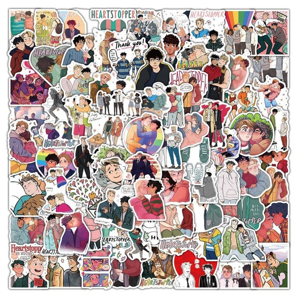 10-50-100 pièces Heartstopper TV Show autocollants décalcomanies pour ordinateur portable bagages moto Skateboard étanche film Graffiti autocollant