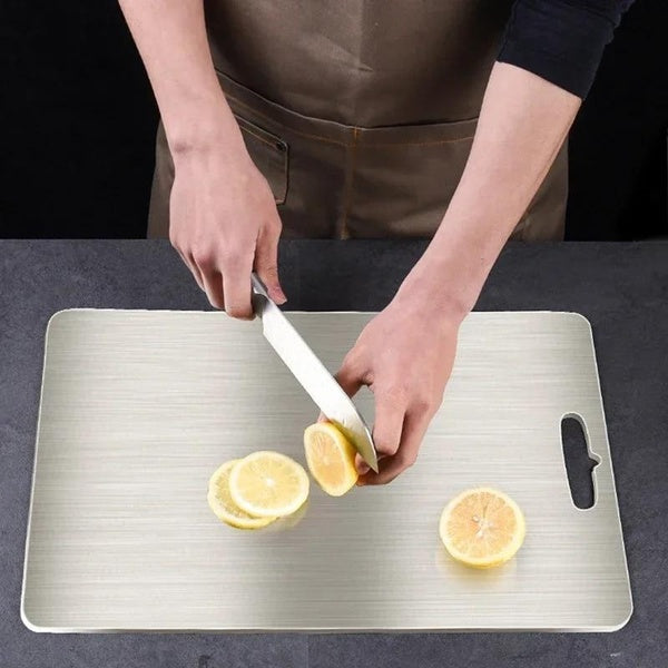 Stainless Steel Chopping Block Easy Clean Cutting Board Fruit Vegetable Meat Chopping Board Practical Kitchen Tool