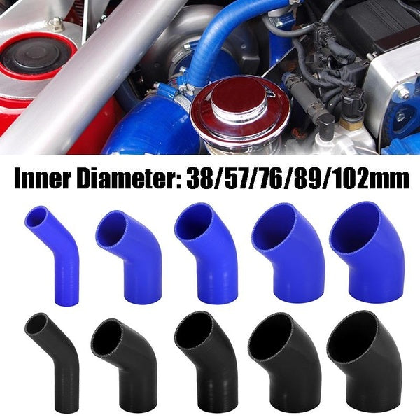 X AUTOHAUX 45 degrés 38-102mm ID 48-112mm OD coude réducteur de tuyau en silicone coupleur de tuyau en silicone tube de refroidisseur intermédiaire p