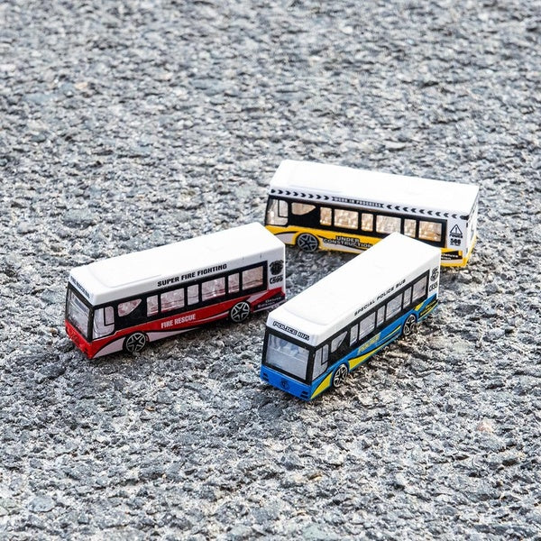 Random Simulation Model Vehicles City Bus Express Miniature Bus Diecast Vehicles Toys Funny Kids Christmas Gifts