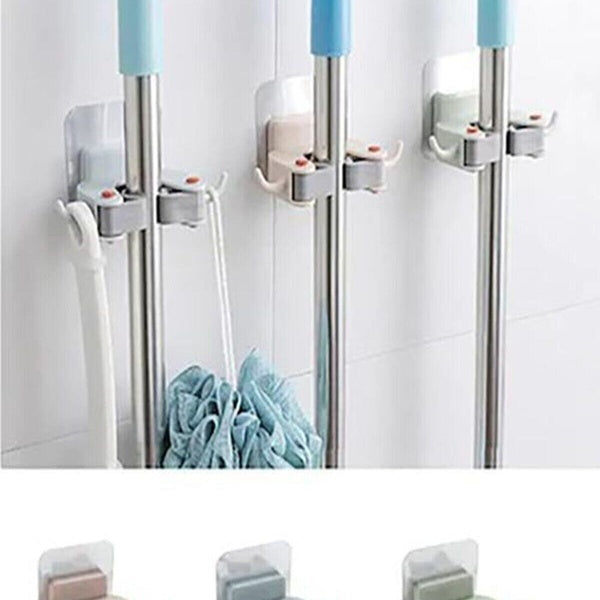 Cane Mop Broom Brush And Mop Rack Handle Holder Kitchen Bathroom Hanger