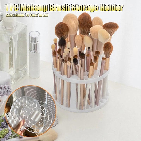 1 Pc Multifunction 49 Holes Compartment Makeup Brush Organizer Multi Hole Large Capacity Pen Insert Holder