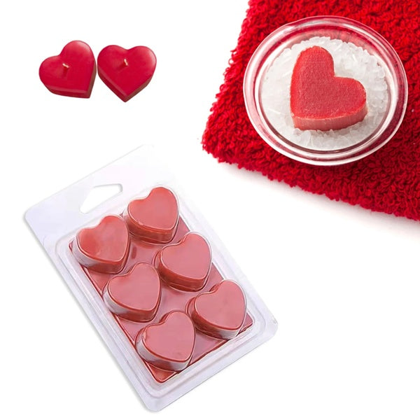 Heart Shape Wax Melt Molds Clear Empty Plastic Wax Melt Clamshells For Wickless Wax Melt Candles Boxes