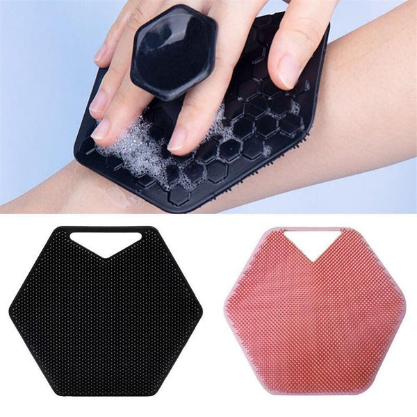 Silicone Bath Body Brush Shower Scrubber Exfoliating Cleaning Massage Skin Bath Tool 1-2pcs
