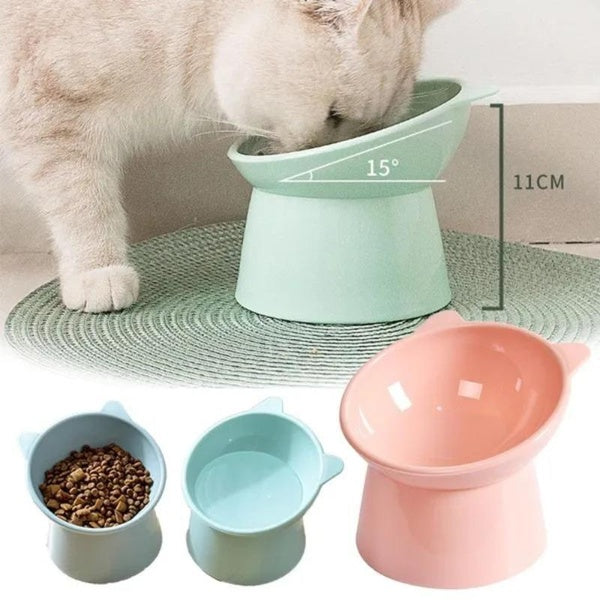 Non-Slip Raised Cat Bowl Water Bowl Pet Bowl for Small Dog Bowl for Pet Raised Cat Food Bowls Cat Food Dish Tilted Pet Bowl Water Dispenser