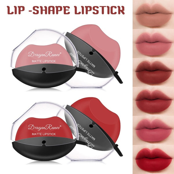 New Squeeze Into Lazy Lipstick Lip-shaped Lipstick Velvet Matte Lipstick Makeup Tint Waterproof Nonstick Cup Lipgloss Korean
