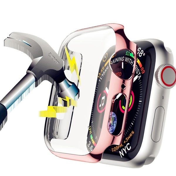 Apple Watch Case pour Apple Watch Series 1-2-3-4-5 Screen Protector Plating PC Case 38mm - 40mm - 42mm - 44mm Case Waterproof
