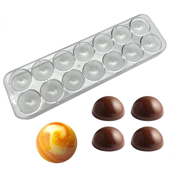 Half Sphere Polycarbonate Chocolate Mold 12 holes (28mm) Baking MOULD Mousse Candy chocolate mould Cake Confectionery Tools Bakeware MOLD