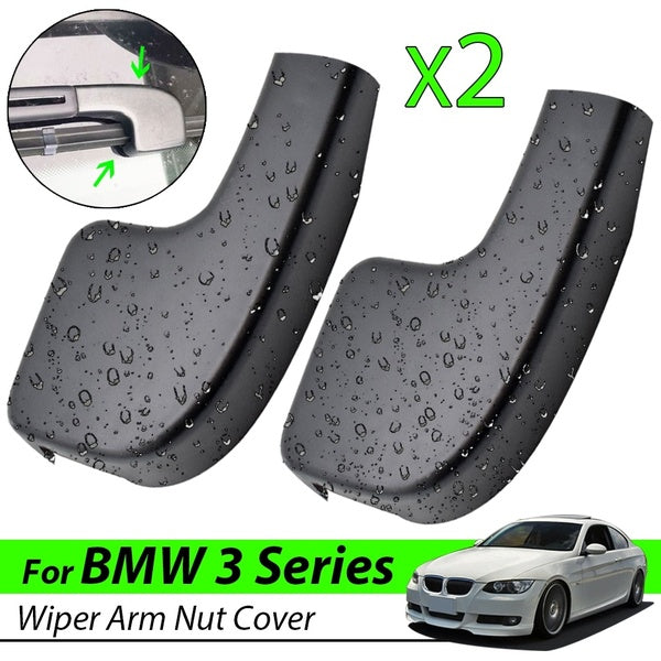 Xukey 2pcs Fornt Windshield Wiper Arm Head Nut Cover Cap For BMW 3 Series E90 E91 E92 E93 2004 - 2009 OE# 61617138990 Car Replacement