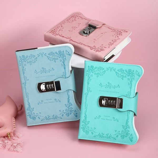 Creative B6 Notebook Girl Secret Heart Love Locked Diary Code Lock livre de journal multifonction