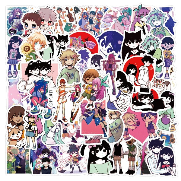 10-60pcs Cool And Fun Omori Game stickers omori basil gaffiti Stickers for DIY Luggage Laptop Skateboard Bicycle Stickers