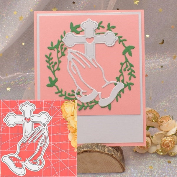 Hand Cross Bless Metal Cutting Dies Stencils For DIY Scrapbooking Album Paper Card Decorative