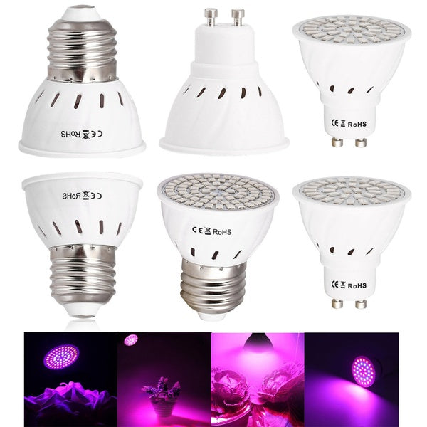 E27 GU10 LED Grow Light 5733-2835 SMD 6W 8W 10W Plant Flower Hydroponic Aquarium Bulb Lamp 220V