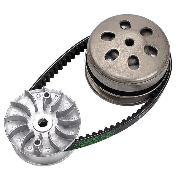Gy6 150cc clutch CVT set，include clutch Assembly and Variator Assembly with 743 belt, fit for GY6 125cc And 150cc 4-Stroke Engine Scooter ATV