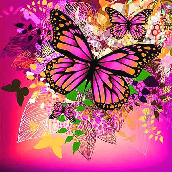 Beautiful Butterfly DIY 5D Diamond Painting Full Drill with Number Kits Home and Kitchen Fashion Crystal Rhinestone Cross Stitch Embroidery Paintings