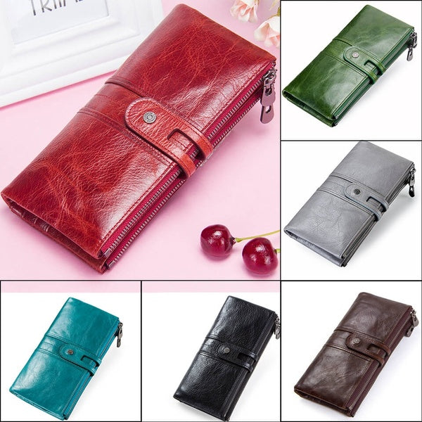 New Fashion Coin Purse Wallet Genuine Leather Wallets For Women Long Design Top Quality Card Holder Female Clutch Bags