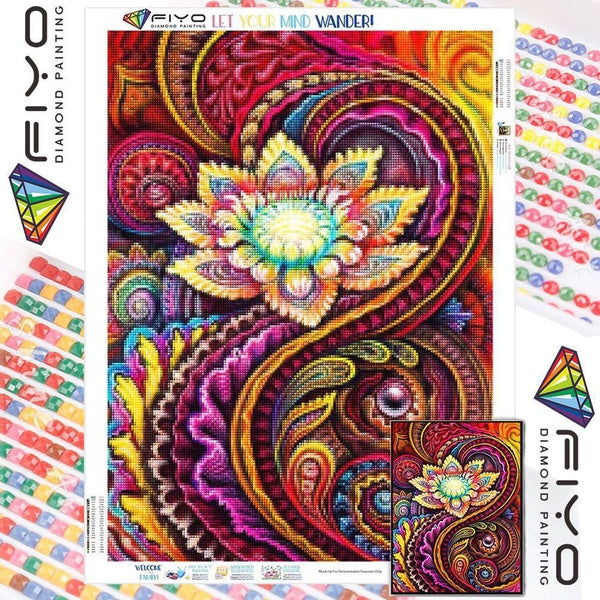 Mandala DIY 5D Diamond Painting Full Drill with Number Kits Maison et Cuisine Mode Point De Croix Broderie Peintures Toile Photos Décoration Murale C