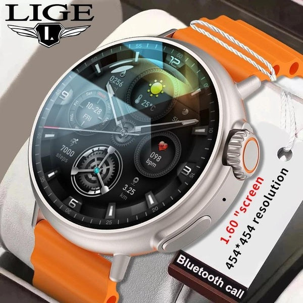 LIGE NFC montre intelligente pour hommes femmes Assistant vocal sport Fitness montres Bluetooth appel Reloj Hombre homme fréquence cardiaque Smartwat