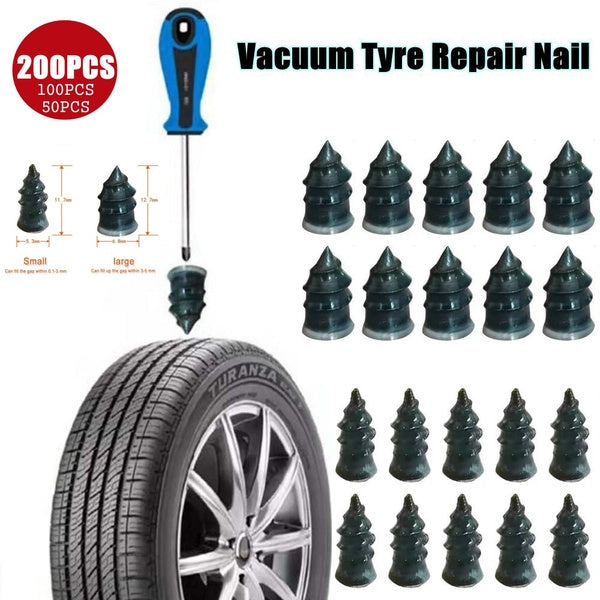 200-100-50Pcs Vacuum Tyre Repair Nail for Car Trucks Motorcycle Scooter Bike Tire Puncture Repair Tubeless Rubber Nails