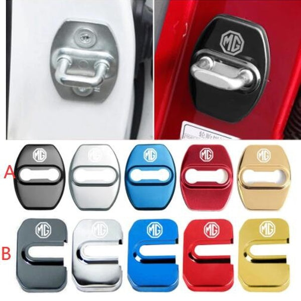 4PCS For MG ZS GS HS MG5 MG GT MG6 MG7 Car Door Lock Cover Sticker Metal Emblem Decal Car Door Lock Styling Exterior Decoration