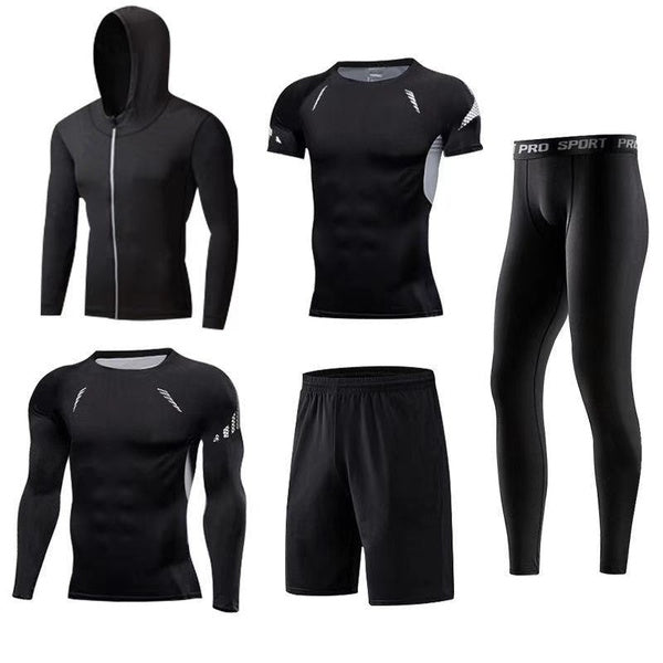 Hommes Sportswear Compression Sport Costumes Ensembles de Course à Séchage Rapide Vêtements Sports Joggers Formation Gym Fitness Survêtements Ensembl