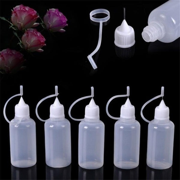 10-20-30Pcs 10ML Handmade Glue Applicator Plastic Reuse Needle Squeeze Bottle for Paper Quilling DIY Paper Craft Tool
