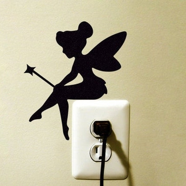 Fairy Light Switch Vinyl Decal Sticker Princess Home Decor