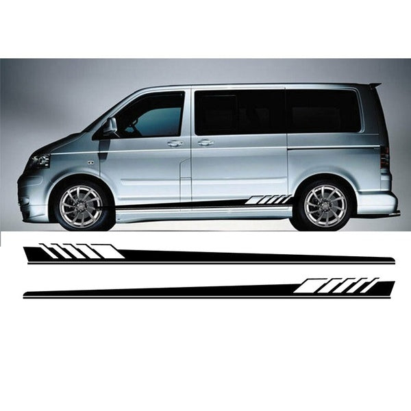 2pcs new for VW Transporter Graphics stripes Camper Van Decals Stickers T4 T5 Caddy rv39