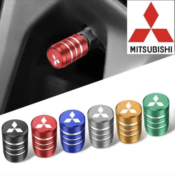 Car Tire Wheel Valve Stem Cap Rim Tyre Cover For Mitsubishi Lancer ASX Pajero Sport Outlander L200 Car Styling Accessories