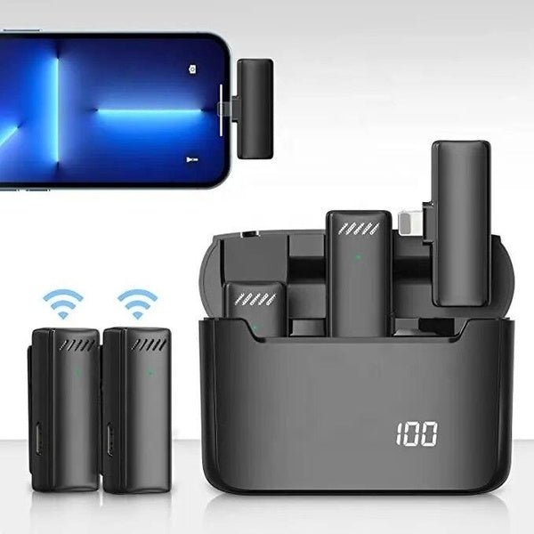 Étui de chargement longue durée de vie de la batterie enregistrement de réception de 20 mètres microphone cravate sans fil clairement