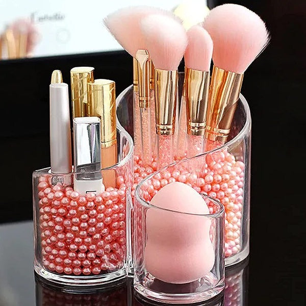 1pc Cosmetic Storage Box,makeup Brush Storage，Eyebrow Pencil Makeup Brush Finishing Box Cosmetic Desktop Storage Box, Dressing Table Eyebrow Pencil L