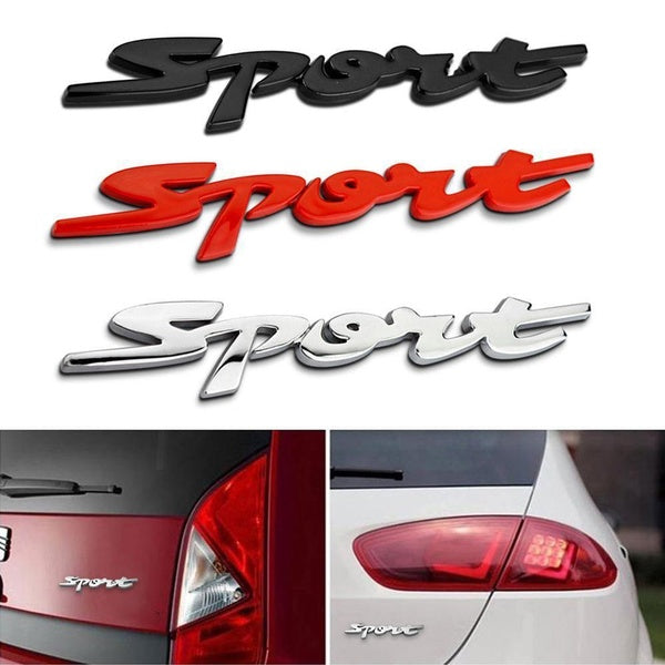 Universal Handwriting Conjoined Letter SPORT Chrome Badge Decals Vehicles Metal Decoration Styling Emblem Sticker Car Auto N5D4